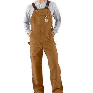 Carhartt Firm Duck Bib Overalls in Brown 🆕